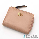 GUCCI グッチ GG マーモント L字 ジップアラウンド 財布 ジップウォレット ピンク カードケース H21010