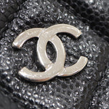 CHANEL シャネル フラグメントケース キャビアスキン 30番代 ココマーク ブラック×シルバーカラー 財布 H22559