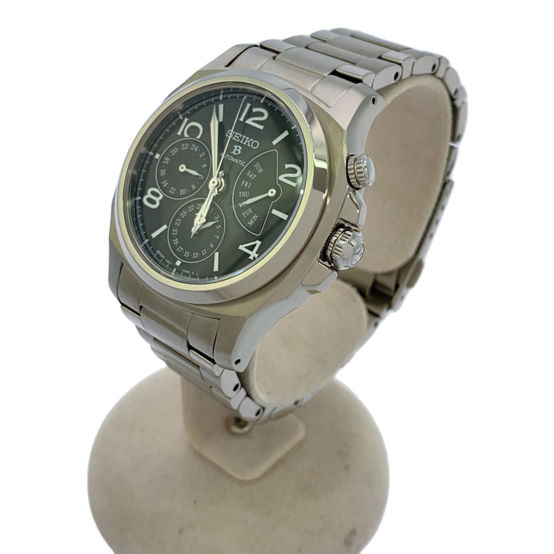 稼働 腕時計 SEIKO セイコー 4S27-00B0 ブライツ レトログラード 自動巻き クロノグラフ 黒文字盤 H18845