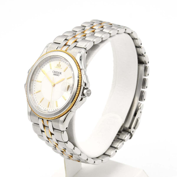 稼働 腕時計 SEIKO セイコー クレドール 8J82-6A30 ラウンドフェイス クォーツ 箱保取説コマあり H20187
