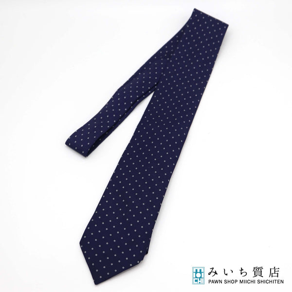 HERMES エルメス ネクタイ 5674 ドット柄 ネイビー メンズ 服飾小物 21k366-4