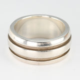 TIFFANY＆Co. ティファニー リング 指輪 アトラス グルーブド ダブルライン シルバー 925 約12.5号 約10g アクセサリー レディース ok998
