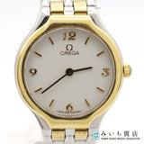 腕時計 稼働 OMEGA オメガ 595.0101 cal.1455 クォーツ 白色文字盤 取説保 2026.7電池交換済 H9573