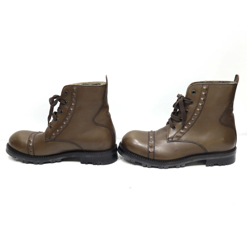BOTTEGA VENETA ボッテガヴェネタ ブーツ 40 約25cm ショートブーツ カーキ メンズ 靴 箱有 H1612