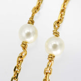 Christian Dior ディオール CDロゴ ラインストーン ネックレス アクセサリー ゴールドカラー 総重量約4.4g 箱有 25k565-1