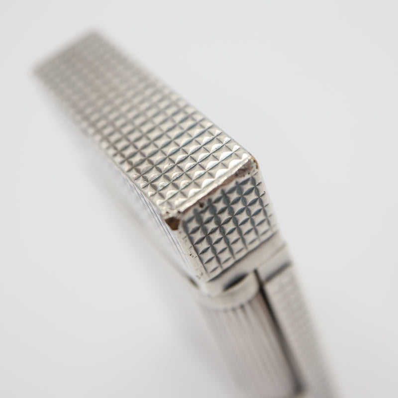 S.T.Dupont デュポン ガスライター ライン2 ダイヤモンドヘッド シルバーカラー 喫煙具 着火未確認 ケース有 eco1746