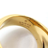 GUCCI グッチ ダブル タイガーヘッド リング メタル/エナメル/スワロフスキー 5.5号 ブルーアイ ゴールドカラー 箱袋 H22867