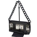 CHANEL シャネル ウィンドウライン PVC ショルダーバッグ ハンドバック エナメル ブラック 鞄 レディース H2190