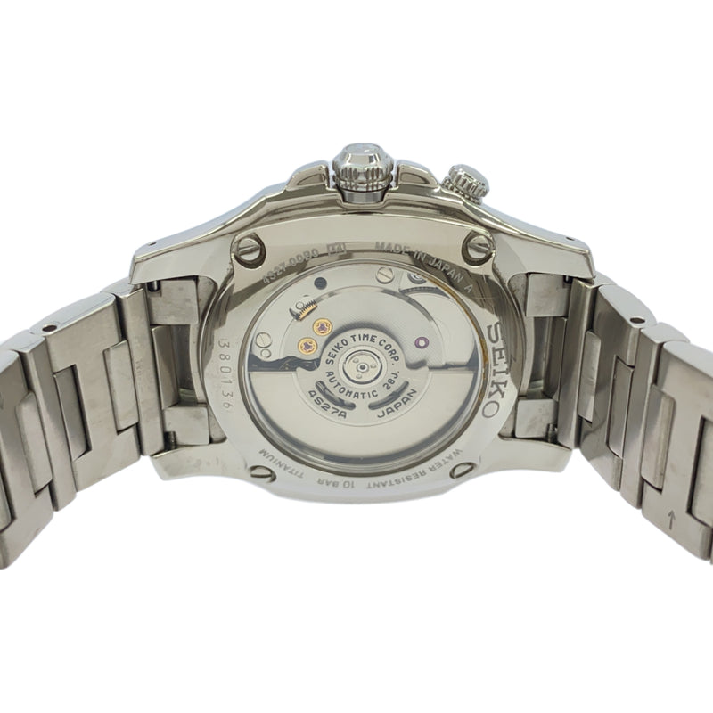 稼働 腕時計 SEIKO セイコー 4S27-00B0 ブライツ レトログラード 自動巻き クロノグラフ 黒文字盤 H18845