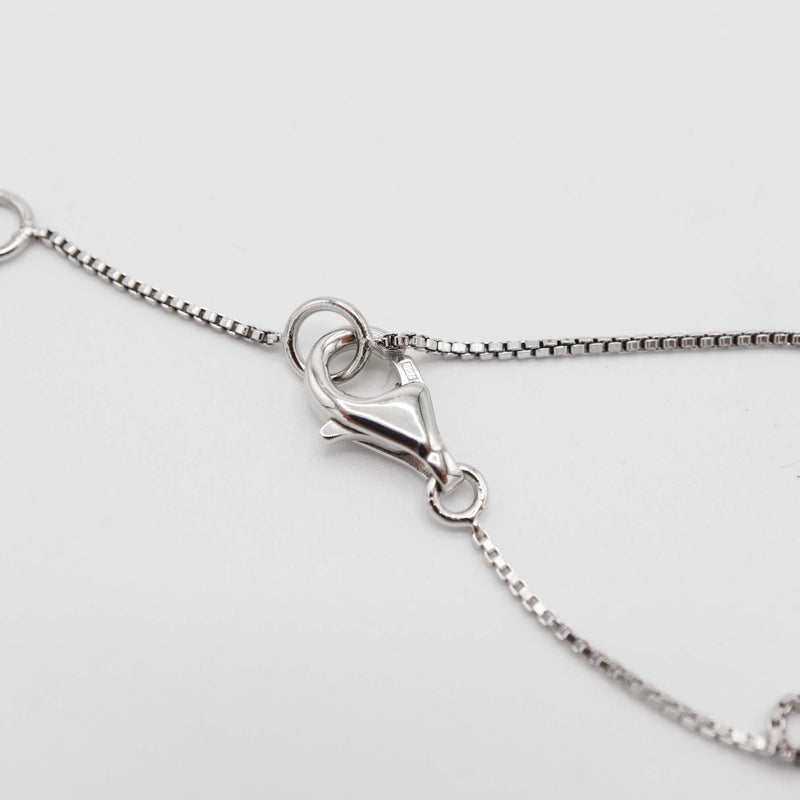 H20969 CELINE セリーヌ ネックレス ロゴ ラインストーン シルバーカラー 約7g アクセサリー H20969
