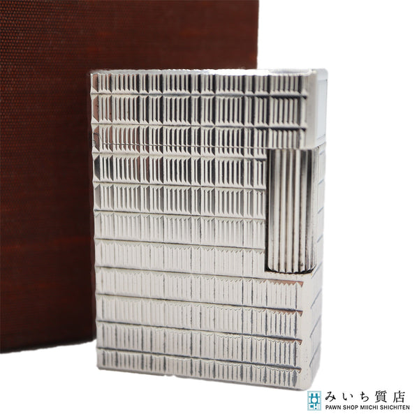 S.T.Dupont デュポン ライン1 ショート ガスライター 喫煙具 シルバーカラー 着火未確認 ケース有 eco1529