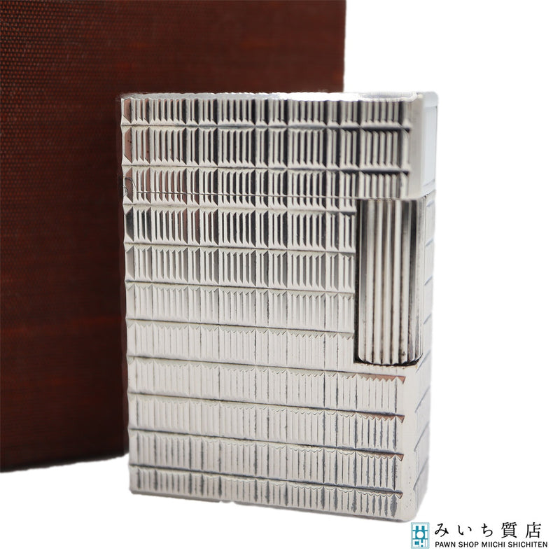 S.T.Dupont デュポン ライン1 ショート ガスライター 喫煙具 シルバーカラー 着火未確認 ケース有 eco1529