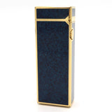 dunhill ダンヒル ガスライター US.RE24163 ラピス柄 ラピス ブルー ローラー式 喫煙具 着火未確認 ケース有 H5342