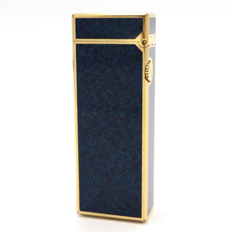 dunhill ダンヒル ガスライター US.RE24163 ラピス柄 ラピス ブルー ローラー式 喫煙具 着火未確認 ケース有 H5342