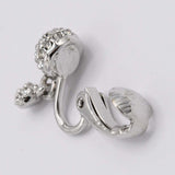 Christian Dior クリスチャンディオール イヤリング ラインストーン シルバーカラー アクセサリー レディース H12294