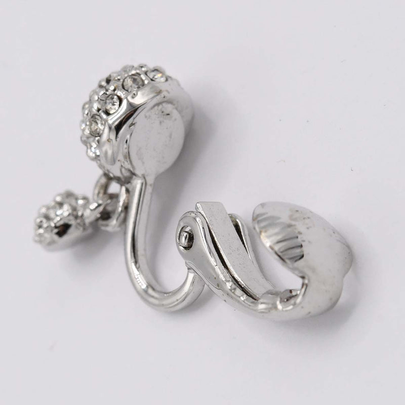 Christian Dior クリスチャンディオール イヤリング ラインストーン シルバーカラー アクセサリー レディース H12294