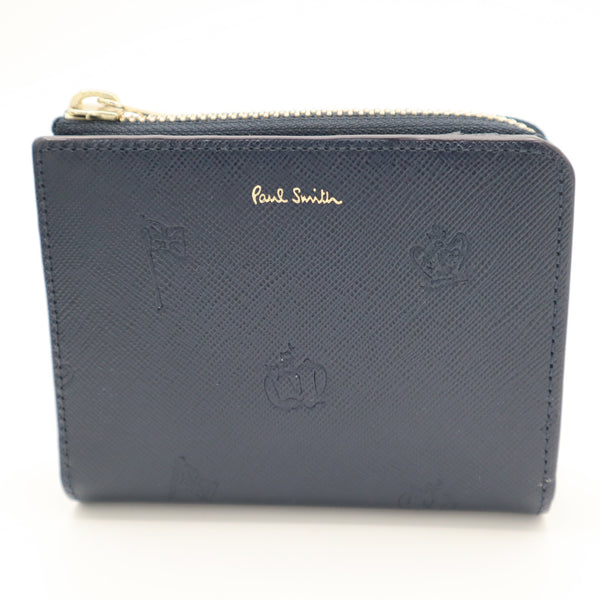 Paul Smith ポールスミス 財布 873584 P954 ポールドローイング ネイビー 二つ折り財布 小物 21k57-1