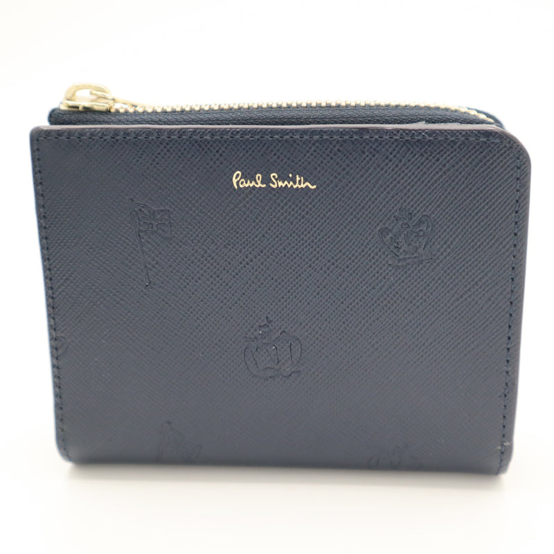 Paul Smith ポールスミス 財布 873584 P954 ポールドローイング ネイビー 二つ折り財布 小物 21k57-1