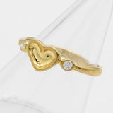 仕上済 TIFFANY＆Co. ティファニー フルハート 2P ダイヤモンド リング 指輪 18K 約1.8g 約8.5号 ゴールド ジュエリー ◆ H23510