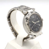 稼働 腕時計 Cartier カルティエ パシャC メリディアン GMT ビッグデイト W31049M7 自動巻き 黒色文字盤 M3795