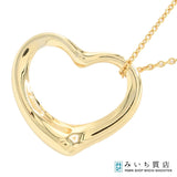 仕上げ済 TIFFANY&Co. ティファニー ネックレス オープンハート 750 ゴールド アクセサリー 約5.4g H16947