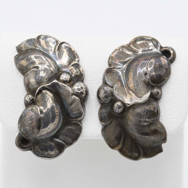 GEORG JENSEN ジョージジェンセン イヤリング 50A 葡萄の葉 約9g シルバー 925 アクセサリー レディース 箱有 k788