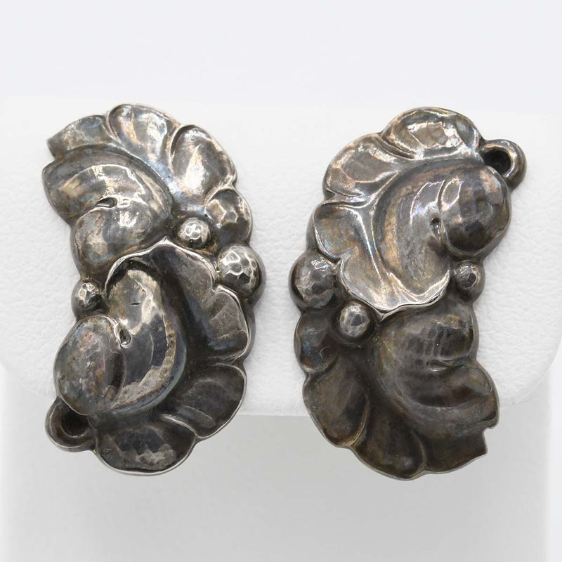 GEORG JENSEN ジョージジェンセン イヤリング 50A 葡萄の葉 約9g シルバー 925 アクセサリー レディース 箱有 k788