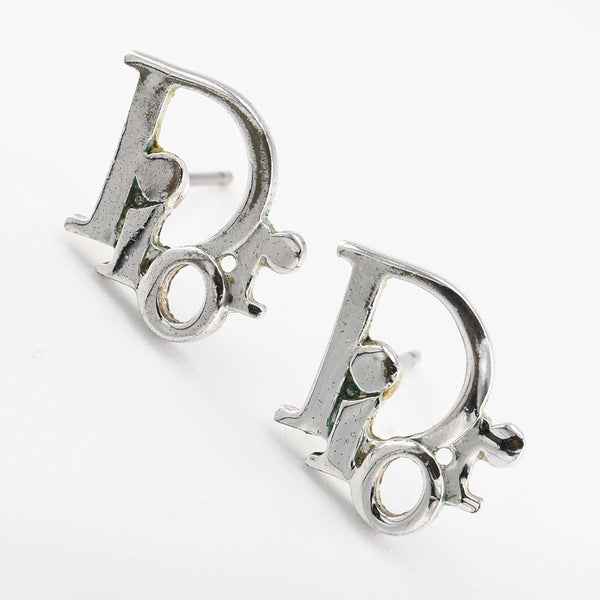 Christian Dior ディオール ピアス ロゴ シルバーカラー アクセサリー レディース H2678
