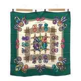 HERMES エルメス スカーフ カレ90 LES RUBANS DU CHEVAL 馬のリボン飾り シルク100％ グリーン 服飾小物 H18810