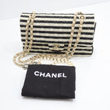 CHANEL シャネル ココセーラー マトラッセ 19番台 ボーダー ショルダーバッグ Wフラップ パールストラップ・袋有 H15814