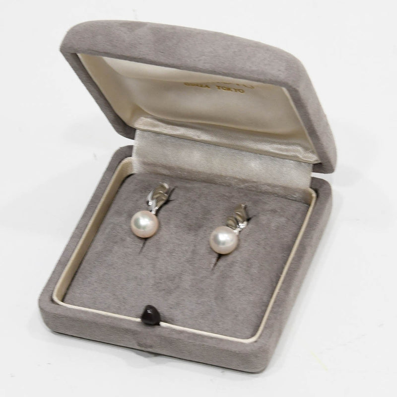 仕上済 MIKIMOTO ミキモト パール イヤリング K18 約6.3g ジュエリー ケース有 24k649-4