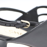 CHANEL シャネル ヒール サンダル ココマーク パール サイズ35 1/2 C 約22.5cm 靴 ブラック 袋有 k1243