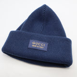 GUCCI グッチ 772562 4G200 ニットキャップ ニット帽 ビーニー Lサイズ ネイビー H22378