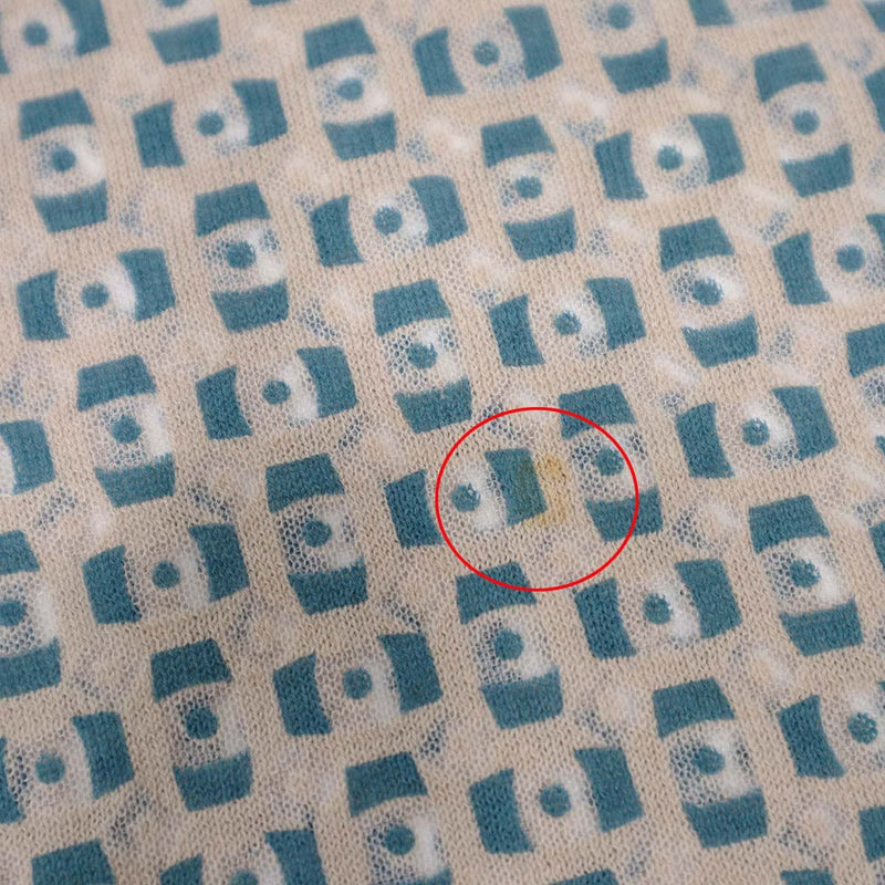 HERMES エルメス スヌード コットン79％ ポリエステル21％ 総柄 ベージュ×グリーンカラー 服飾小物 164