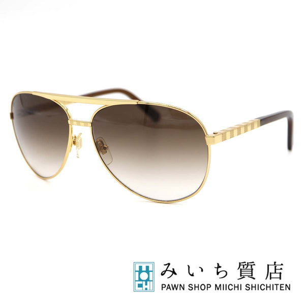 美品 LV ルイヴィトン サングラス Z0339U 948 アティチュード パイロット ダミエ ケース付 LOUIS VUITTON 23k617-1