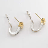 TIFFANY&Co. ティファニー ピアス グルーブドウィズ 925 750 コンビカラー 約7.5g アクセサリー 箱袋 H11595