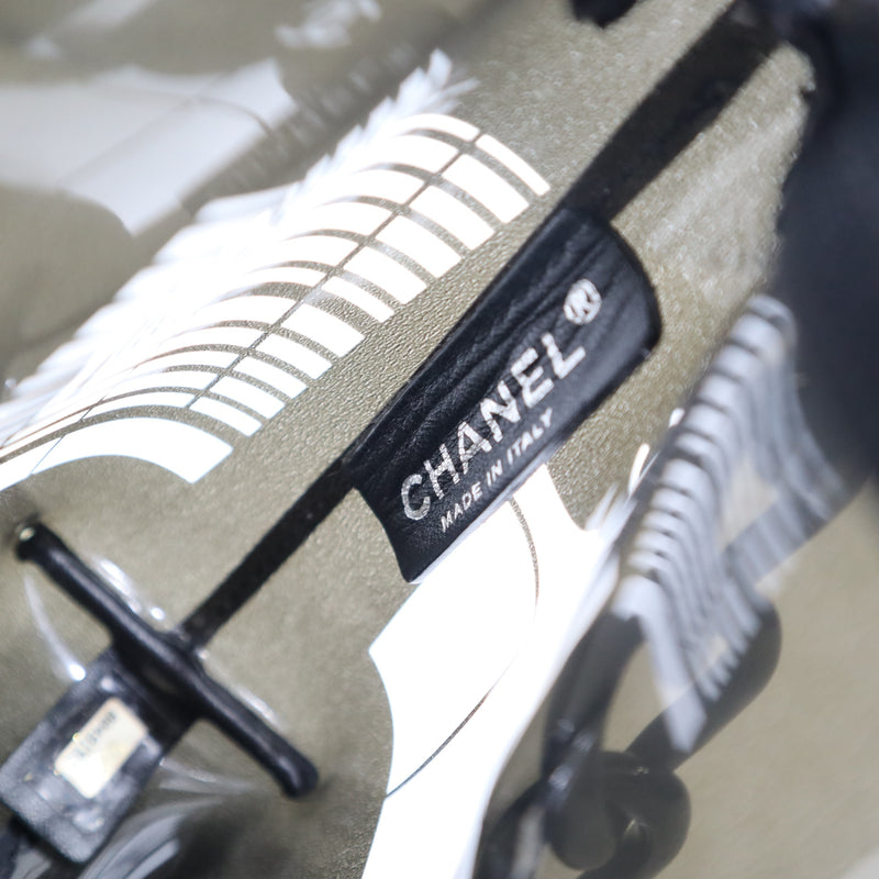 CHANEL シャネル ウィンドウライン PVC ショルダーバッグ ハンドバック エナメル ブラック 鞄 レディース H2190