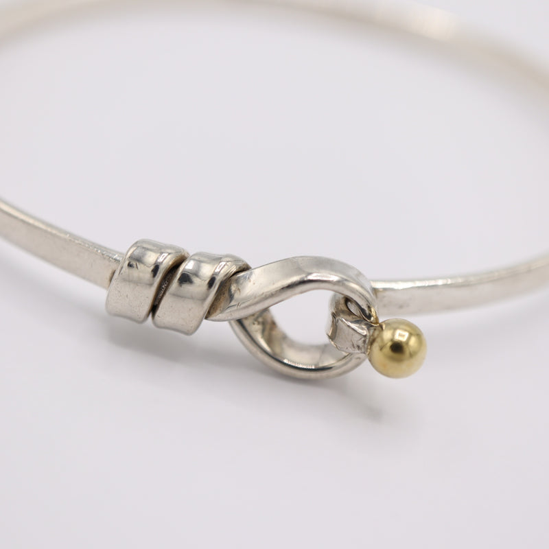 TIFFANY＆Co. ティファニー ブレスレット フック&アイ バングル 750 925 約9.3g アクセサリー レディース H19018