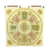 HERMES エルメス スカーフ カレ90 Poste et Cavalerie サーベル飾り袋 ベージュ系 シルク100％ M2336-1