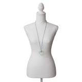 Baccarat バカラ クリスタルガラス オープンハート・サブレ ペンダント ジェード グリーン ネックレス 19k318-160