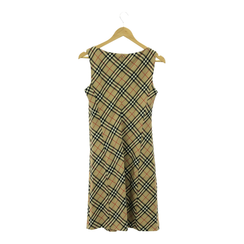 BURBERRY LONDON BLUE LABEL バーバリー ブルーレーベル ワンピース ノースリーブ ノバチェック 40サイズ ok360-23