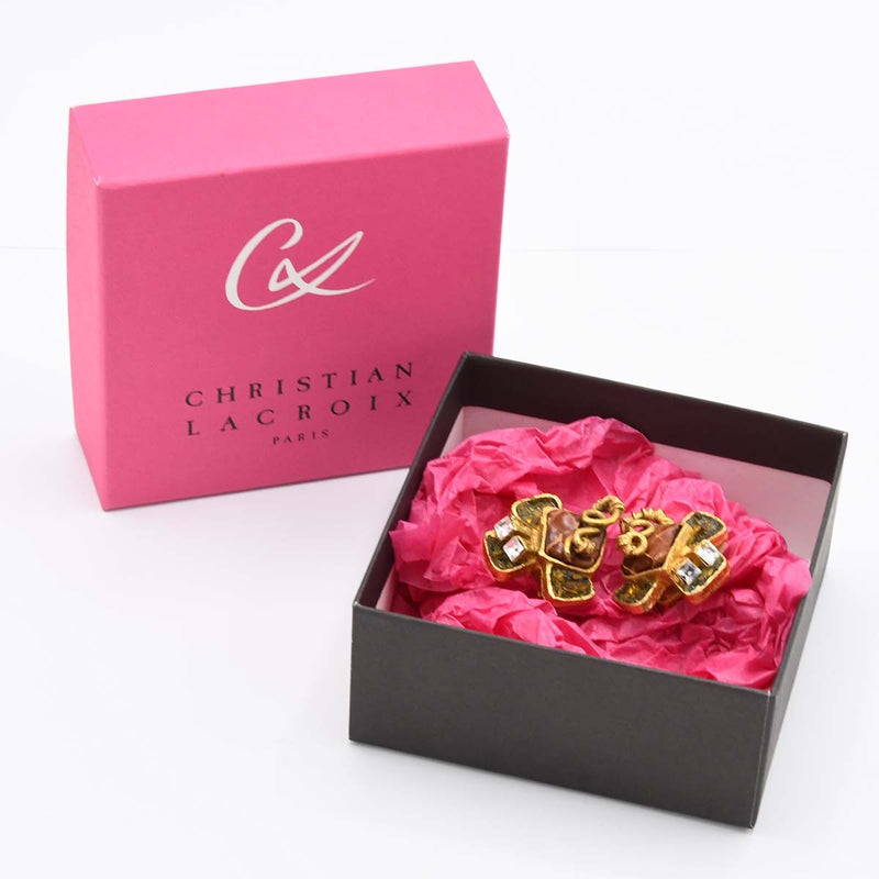 Christian Lacroix クリスチャンラクロア イヤリング 約28.8g ゴールドカラー アクセサリー 箱有 H20305