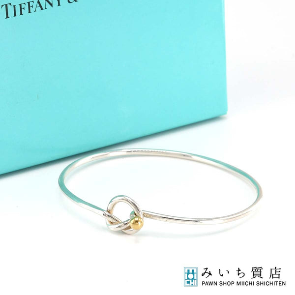 TIFFANY&Co ティファニー ブレスレット バングル ラブノット シルバー 925 ゴールド 750 約6.7g アクセサリー H18735