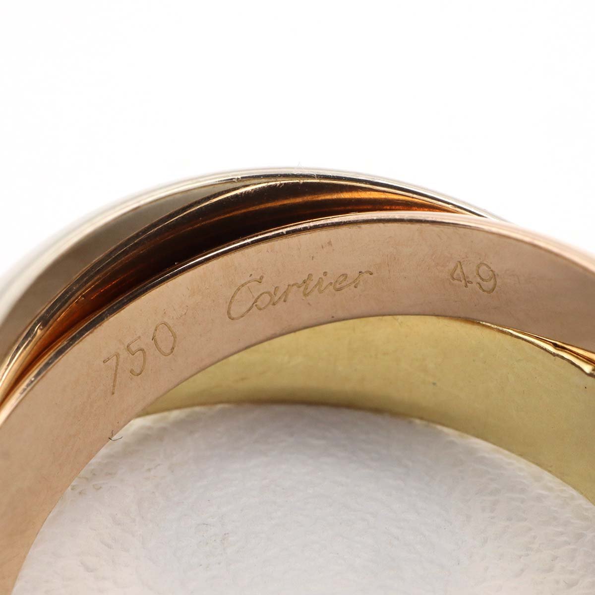 希少 仕上済 Cartier カルティエ トリニティ リング 指輪 750 K18YG WG