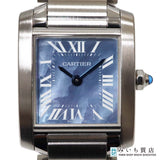 稼働 腕時計 Cartier カルティエ タンクフランセーズSM W51034Q3 ブルーシェル文字盤 保取説 2026.6電池交換済 H23778