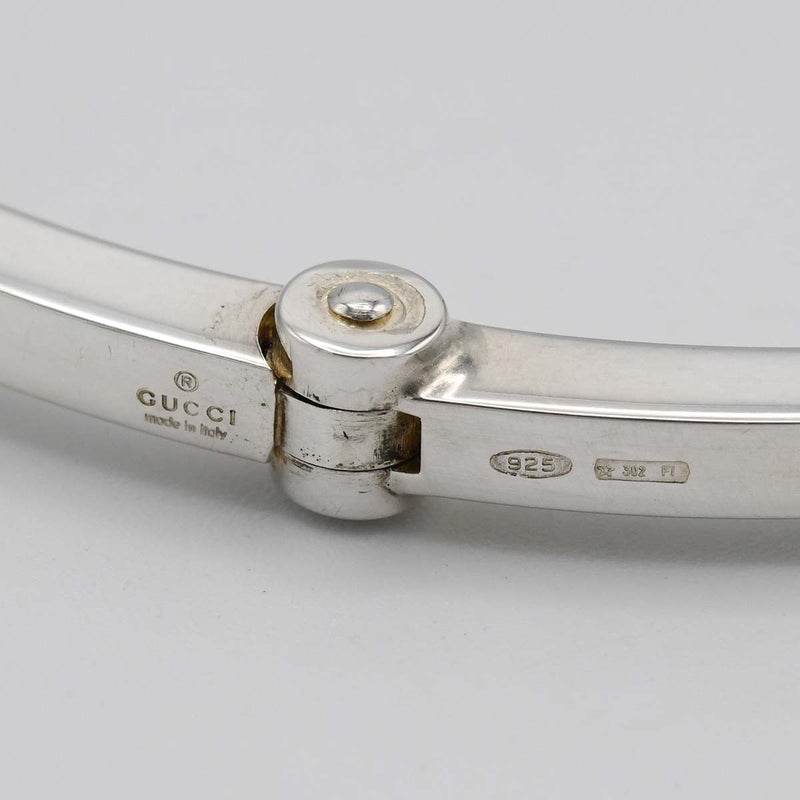 GUCCI グッチ バングル ブレスレット スクエアプレート 925 シルバー 約41.2g アクセサリー M3942