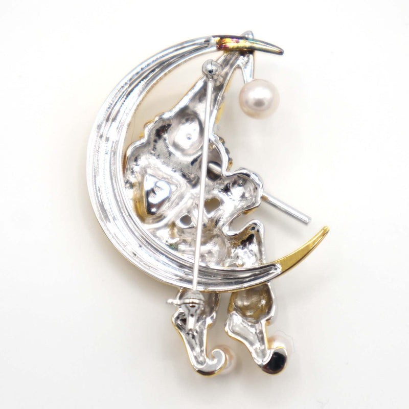 MIKIMOTO ミキモト ブローチ ピエロ S刻印 シルバー ゴールドカラー アクセサリー H1368