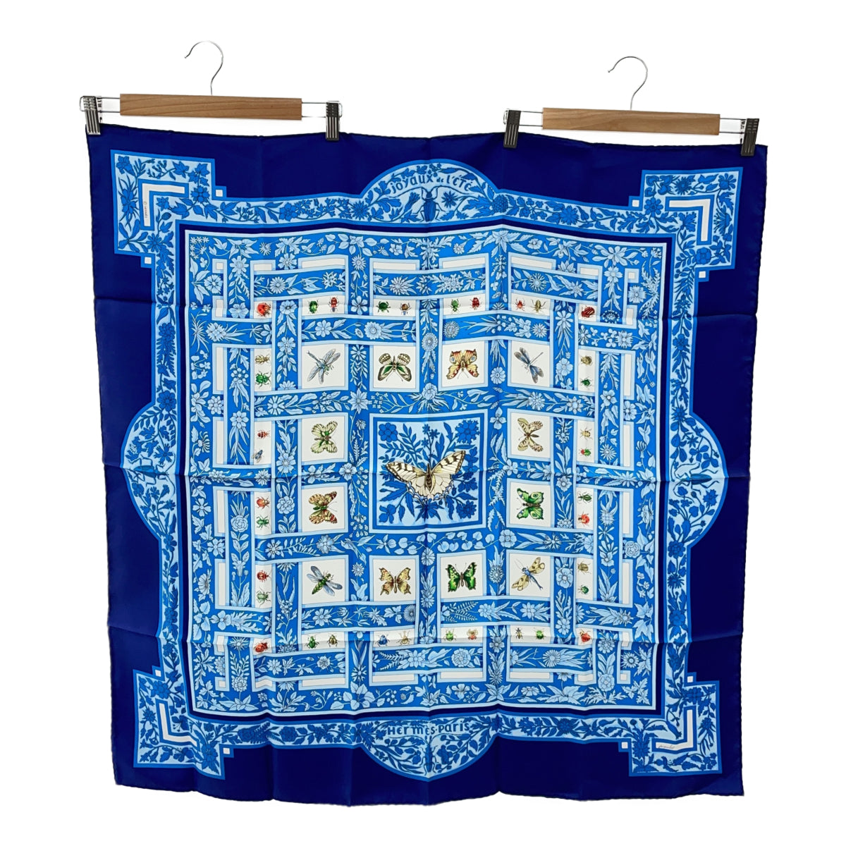 【フォロー割】エルメス カレ90 joyaux de LETE 夏の宝石 HERMES エルメス カレ90 夏の宝石 Joyaux de L'ete スカーフ ブルー