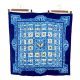HERMES エルメス カレ90 夏の宝石 Joyaux de L'ete スカーフ ブルー シルク100 J191