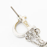 Christian Dior クリスチャンディオール ピアス ロゴ ラインストーン 重量約4.8g シルバーカラー レディース アクセサリー H2679
